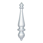 Vickerman N150807DMV 14" Silver Matte Finial Drop Ornament Pack Of 2