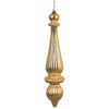 Vickerman N150808DMV 14" Gold Matte Finial Drop Ornament Pack Of 2
