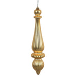 Vickerman N150808DMV 14" Gold Matte Finial Drop Ornament Pack Of 2