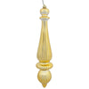 Vickerman N150808DSV 14" Gold Shiny Finial Drop Ornament Pack Of 2