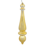 Vickerman N150808DSV 14" Gold Shiny Finial Drop Ornament Pack Of 2
