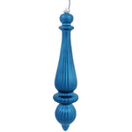 Vickerman N150812DMV 14" Turquoise Matte Finial Drop Ornament Pack Of 2