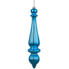Vickerman N150812DSV 14" Turquoise Shiny Finial Drop Ornament Pack Of 2