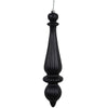 Vickerman N150817DMV 14" Black Matte Finial Drop Ornament Pack Of 2