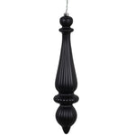 Vickerman N150817DMV 14" Black Matte Finial Drop Ornament Pack Of 2