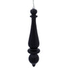 Vickerman N150817DSV 14" Black Shiny Finial Drop Ornament Pack Of 2