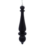 Vickerman N150817DSV 14" Black Shiny Finial Drop Ornament Pack Of 2