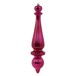 Vickerman N150821DSV 14" Berry Red Shiny Finial Drop Uv