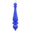 Vickerman N150822DSV 14" Cobalt Blue Shiny Finial Drop Christmas Ornament 2 Per Bag