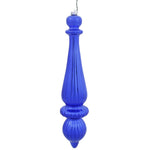 Vickerman N150822DSV 14" Cobalt Blue Shiny Finial Drop Christmas Ornament 2 Per Bag