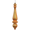 Vickerman N150837DMV 14" Honey Gold Matte Finial Drop Christmas Ornament Uv Treated With Drilled And Wired Cap 2 Per Bag