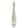Vickerman N150838DSV 14" Champagne Shiny Finial Drop Ornament Pack Of 2