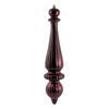 Vickerman N150865DSV 14" Burgundy Shiny Finial Drop Christmas Ornament Uv Treated With Wired Cap 2 Per Bag