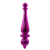 Vickerman N150870DSV 14" Fuchsia Shiny Finial Drop Christmas Ornament Uv Treated With Cap 2 Per Bag