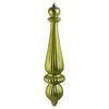 Vickerman N150873DMV 14" Lime Matte Finial Drop Christmas Ornament Uv Treated With Wired Cap 2 Per Bag