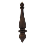 Vickerman N150875DMV 14" Chocolate Matte Finial Drop Christmas Ornament Uv Treated With Drilled And Wired Cap 2 Per Bag