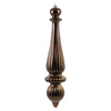 Vickerman N150875DSV 14" Chocolate Shiny Finial Drop Christmas Ornament Uv Treated With Drilled And Wired Cap 2 Per Bag