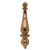 Vickerman N150876DSV 14" Mocha Shiny Finial Drop Christmas Ornament Uv Treated With Drilled And Wired Cap 2 Per Bag