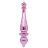Vickerman N150879DSV 14" Pink Shiny Finial Drop Christmas Ornament Uv Treated With Drilled And Wired Cap 2 Per Bag