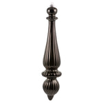 Vickerman N150884DSV 14" Gunmetal Shiny Finial Drop Christmas Ornament Uv Treated With Drilled And Wired Cap 2 Per Bag