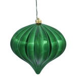 Vickerman N151204DSV 5.7" Green Shiny Onion Christmas Ornament Uv Treated Set Of 3