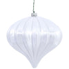 Vickerman N151207DSV 5.7" Silver Shiny Onion Christmas Ornament Uv Treated Set Of 3