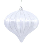 Vickerman N151207DSV 5.7" Silver Shiny Onion Christmas Ornament Uv Treated Set Of 3
