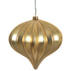 Vickerman N151208DMV 5.7" Gold Matte Onion Christmas Ornament Uv Treated Set Of 3