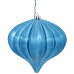 Vickerman N151212DSV 5.7" Turquoise Shiny Onion Christmas Ornament Uv Treated