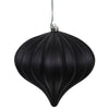Vickerman N151217DMV 5.7" Black Matte Onion Christmas Ornament Uv Treated Set Of 3