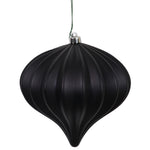 Vickerman N151217DMV 5.7" Black Matte Onion Christmas Ornament Uv Treated Set Of 3