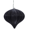 Vickerman N151217DSV 5.7" Black Shiny Onion Christmas Ornament Uv Treated Set Of 3
