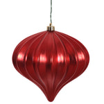 Vickerman N151218DMV 5.7" Burnished Orange Matte Onion Christmas Ornament Uv Treated Set Of 3