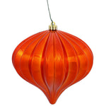 Vickerman N151218DSV 5.7" Burnished Orange Shiny Onion Christmas Ornament Uv Treated Set Of 3