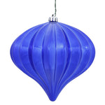 Vickerman N151222DSV 5.7" Cobalt Blue Shiny Onion Christmas Ornament Uv Treated Set Of 3