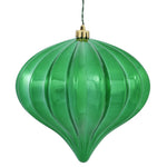 Vickerman N151224DSV 5.7" Emerald Shiny Onion Christmas Ornament Uv Treated Set Of 3