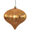 Vickerman N151230DMV 5.7" Antique Gold Matte Onion Christmas Ornament Uv Treated Set Of 3