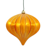 Vickerman N151230DSV 5.7" Antique Gold Shiny Onion Christmas Ornament Uv Treated Set Of 3