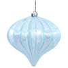 Vickerman N151232DSV 5.7" Baby Blue Shiny Onion Christmas Ornament Uv Treated Set Of 3