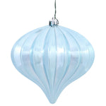 Vickerman N151232DSV 5.7" Baby Blue Shiny Onion Christmas Ornament Uv Treated Set Of 3