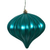 Vickerman N151242DMV 5.7" Teal Matte Onion Christmas Ornament Uv Treated Set Of 3