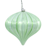 Vickerman N151254DSV 5.7" Celadon Shiny Onion Christmas Ornament Uv Treated Set Of 3