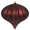 Vickerman N151265DMV 5.7" Burgundy Matte Onion Christmas Ornament Uv Treated Set Of 3