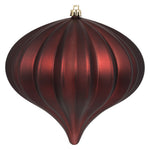 Vickerman N151265DMV 5.7" Burgundy Matte Onion Christmas Ornament Uv Treated Set Of 3