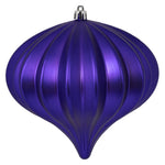 Vickerman N151266DMV 5.7" Purple Matte Onion Christmas Ornament Uv Treated Set Of 3
