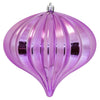 Vickerman N151269DSV 5.7" Orchid Shiny Onion Christmas Ornament Uv Treated With Drilled And Wired Cap 3 Per Bag