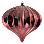Vickerman N151271DSV 5.7" X 5.5" Coral Shiny Onion Christmas Ornament Uv Treated Set Of 3