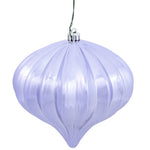 Vickerman N151272DSV 5.7" Steel Blue Shiny Onion Christmas Ornament 3 Per Bag