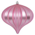 Vickerman N151279DMV 5.7" Pink Matte Onion Christmas Ornament Uv Treated Set Of 3
