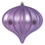 Vickerman N151286DMV 5.7" Lavender Matte Onion Christmas Ornament Uv Treated With Drilled And Wired Cap 3 Per Bag